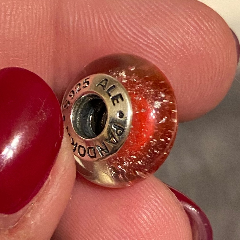 Red Pandora Murano bead